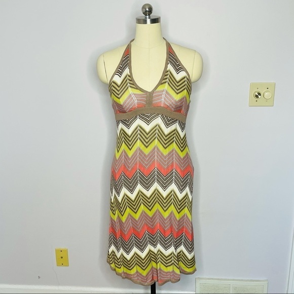 BCBG MAXAZRIA Boho Knit Halter Dress- Large
